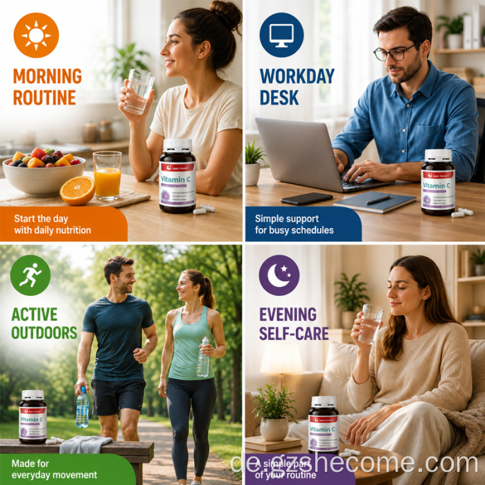 Shecome Vitamin C-Kapseln unterstützen das Immunsystem